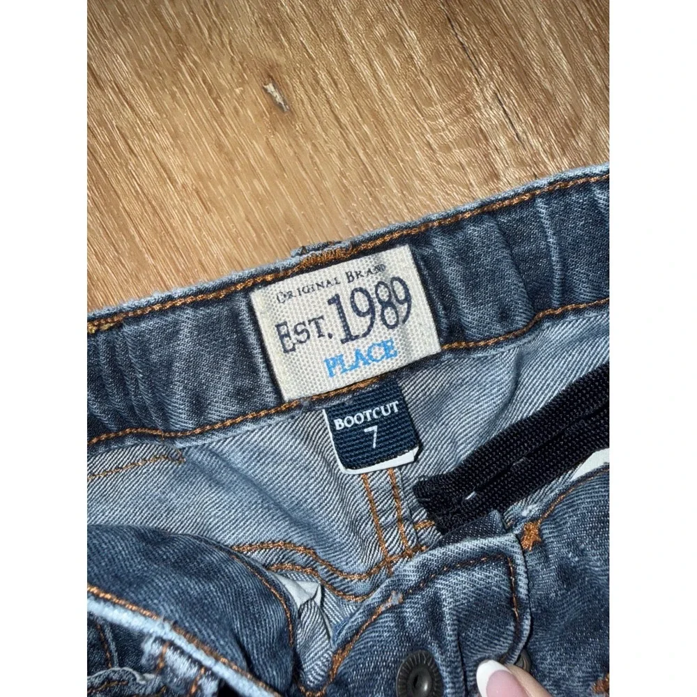 The‎ Children's Place Boys Bootcut Jeans Medium Wash Distressed Denim Size 7